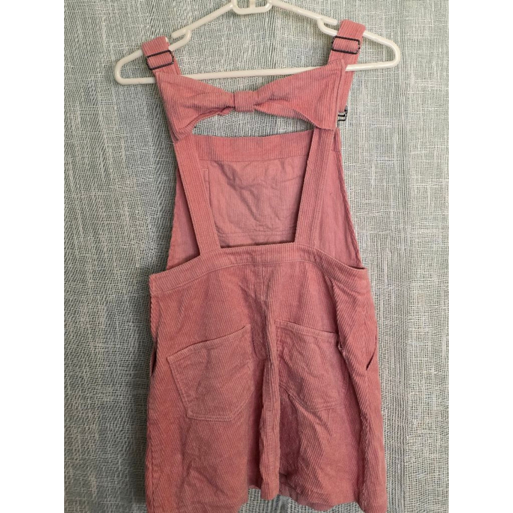 Women's Hot Topic Pink Corduroy Overalls Size Small - Picture 6 of 6